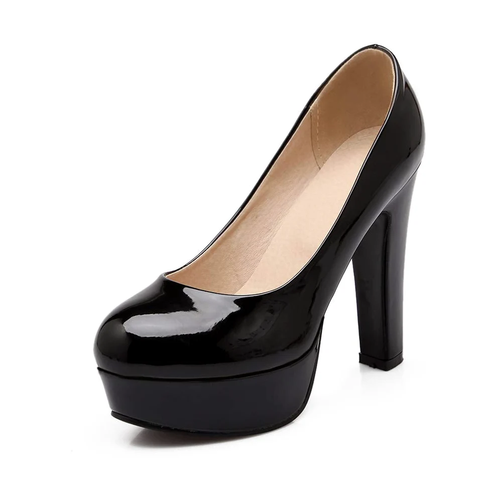 Zapatos de tacón de aguja para mujer de moda redonda con tacón superalto de 12 cm, cómodos y fáciles de caminar de 3 cm, plataforma de fiesta para mujer, talla grande, z99-10s