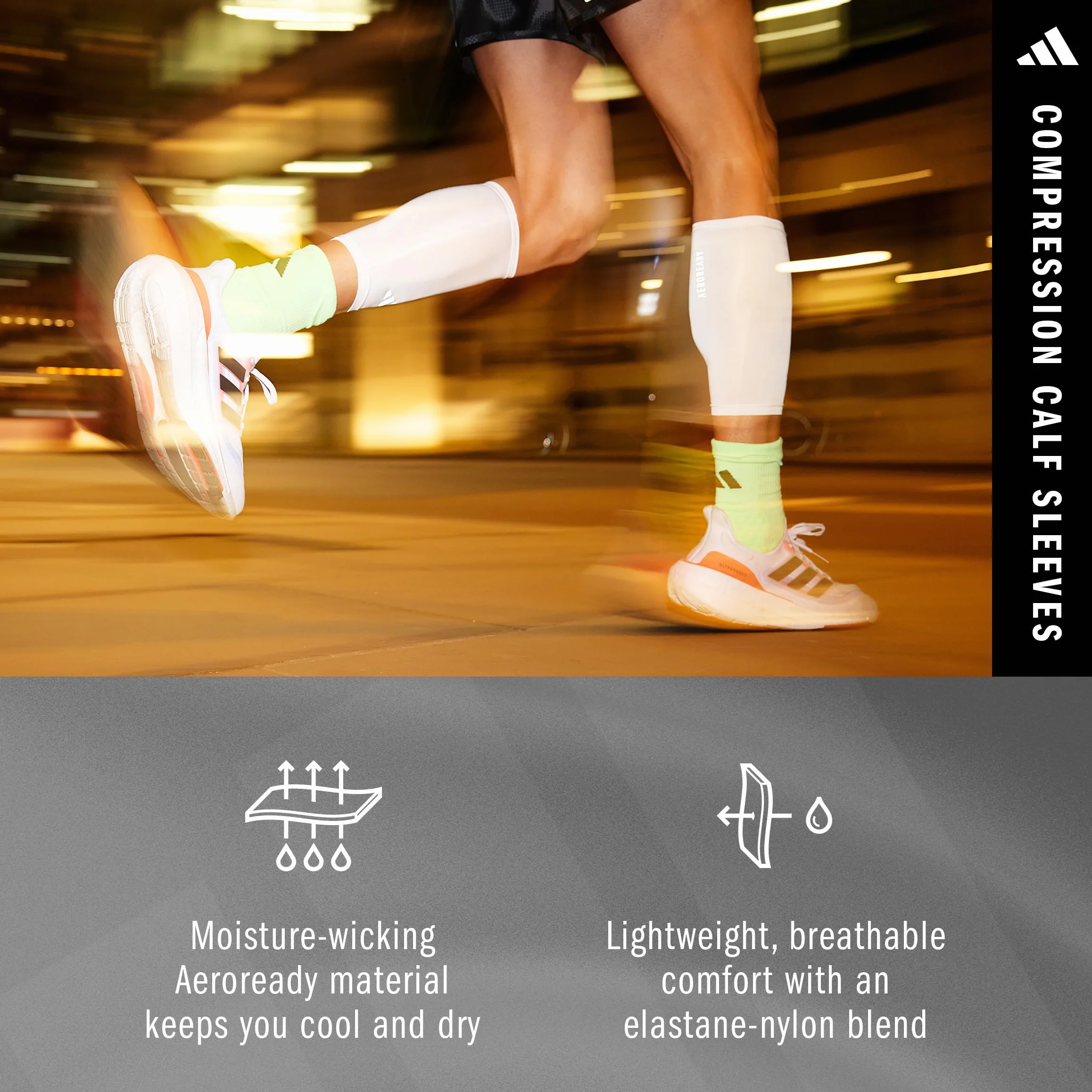 adidas Aeroready Wadenkompression Medias de compresión para Pantorrilla Unisex Adulto