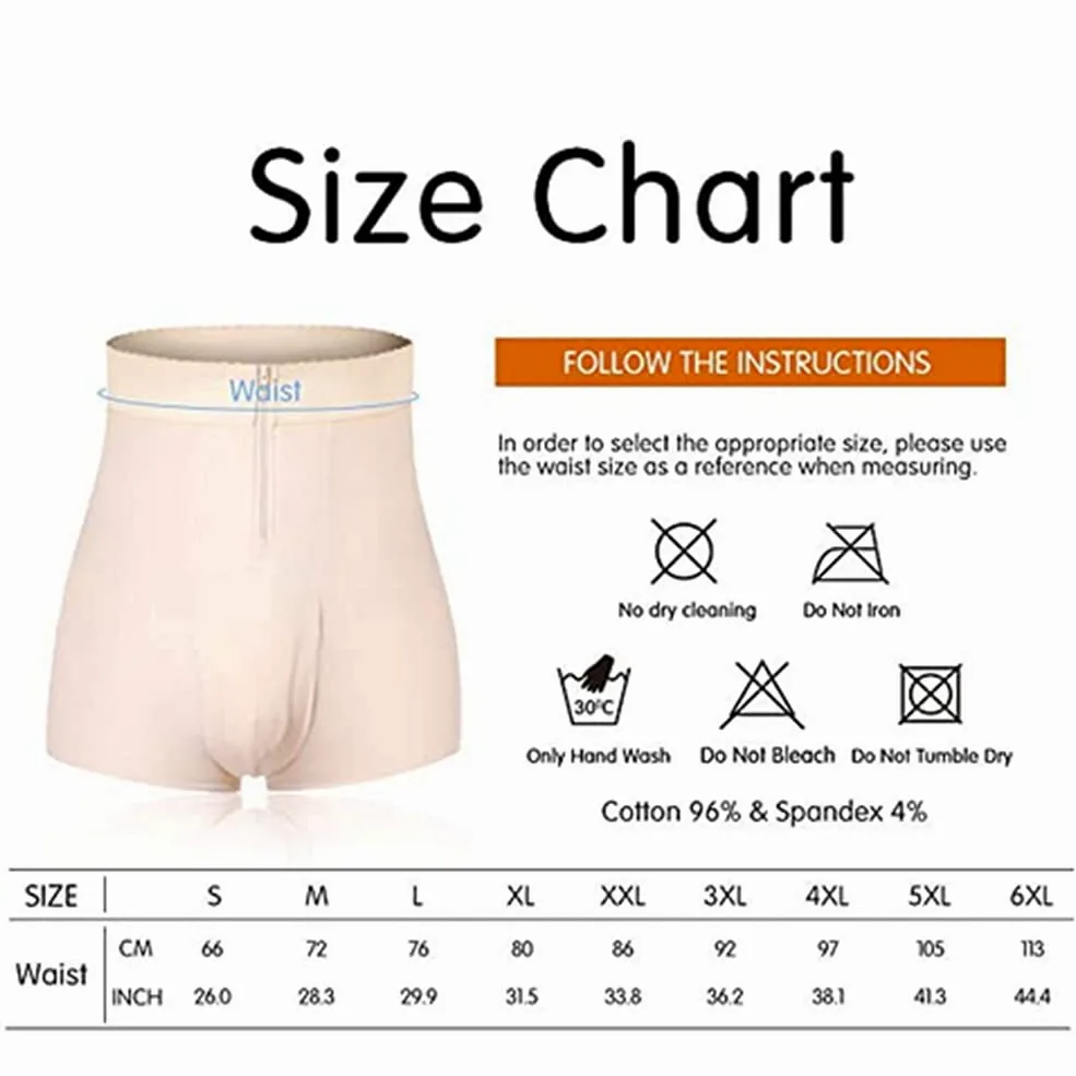 Compresion Pantalones Cortos Moldeadores con Control de Abdomen para Hombre Ropa Interior