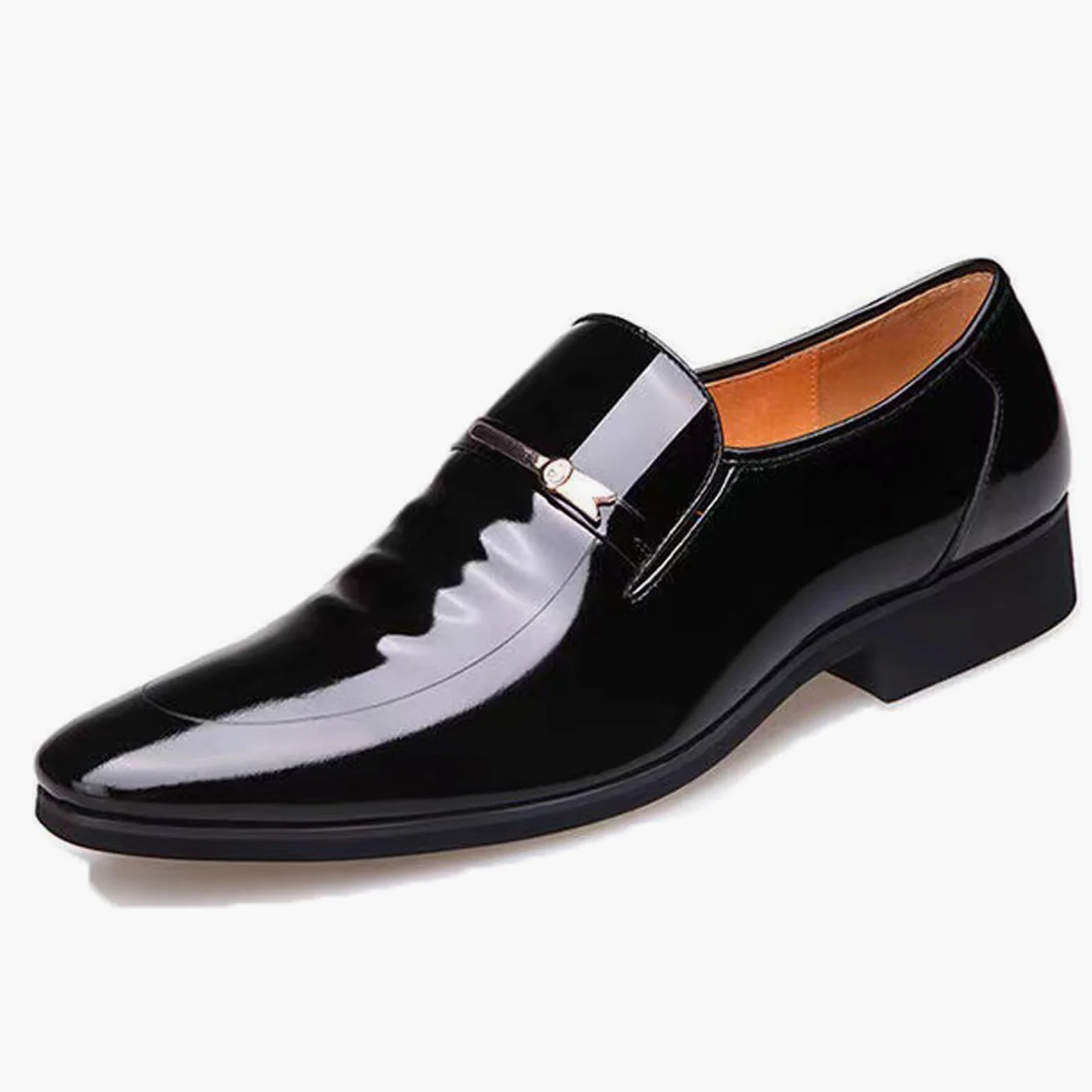 Negocios Casual Slip En Mocasines Charol Cuero Formal Oxford Vestido Zapatos Esmoquin Boda Zapato De Los Hombres