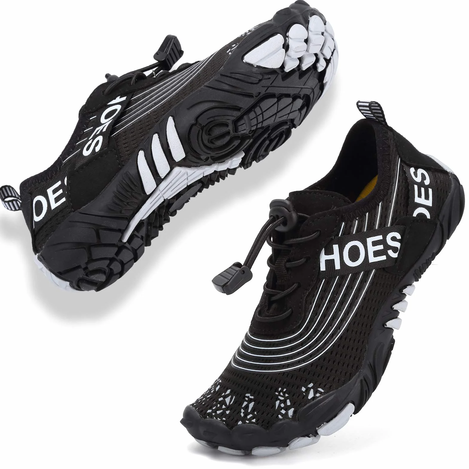 DimaiGlobal Calzado Descalzos Niñas Niños Zapatillas de Trail Running Barefoot Secado Rápido Zapatos de Agua Transpirable Antideslizante para Playa 34EU Negro