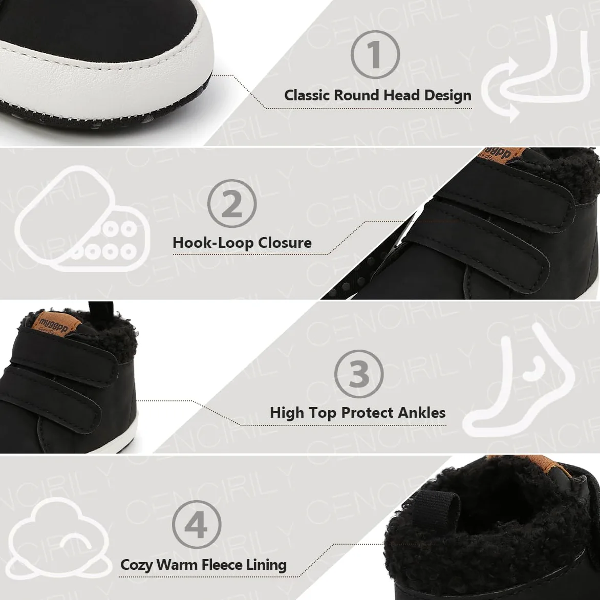 Zapatillas unisex con suela suave para bebés de 3 a 18 meses