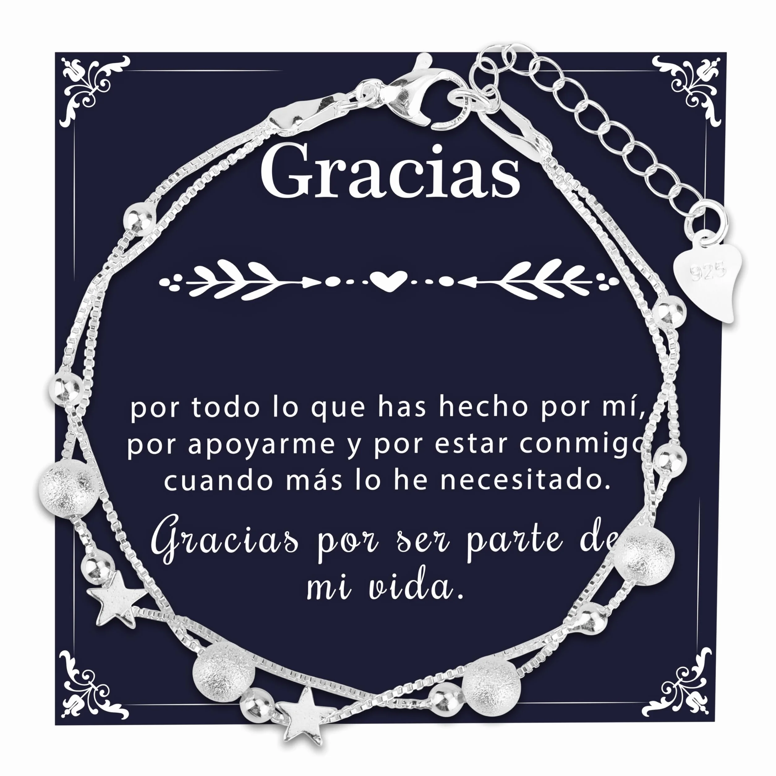 Rebundex Pulsera Plata Regalos Originales para Mujer