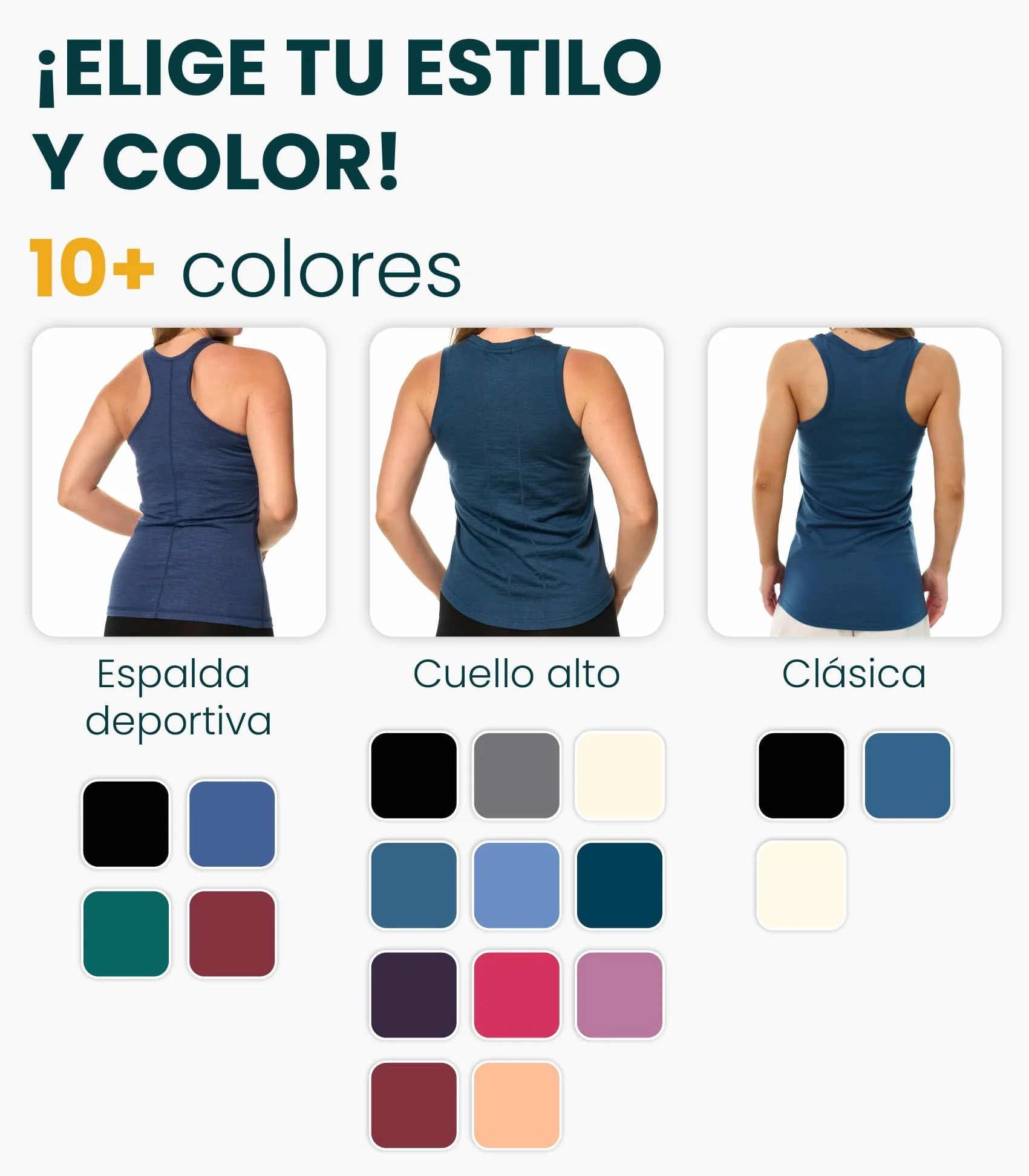 Camiseta Tirantes Mujer Lana Merino - Camiseta Interior Lana Merino Mujer Activa Capa Base, Evacuación de Humedad (Medium, Charcoal Basic)