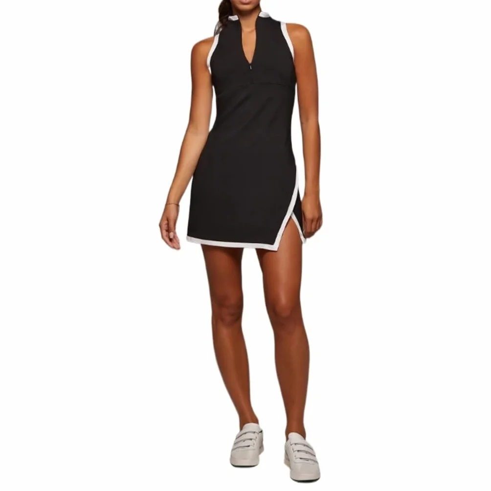 Kobiety Bezrękawnik Golf Sukienka Polo Dekolt V Zip Up Suchy Athletic