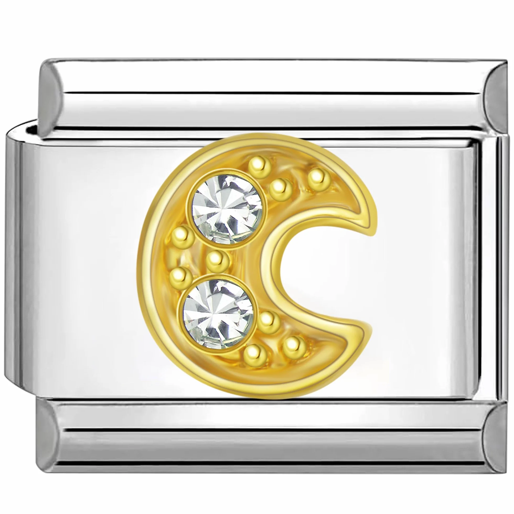 Quiges Dije Acero Inoxidable Link 9mm compatible con pulseras del estilo de Nomination #47