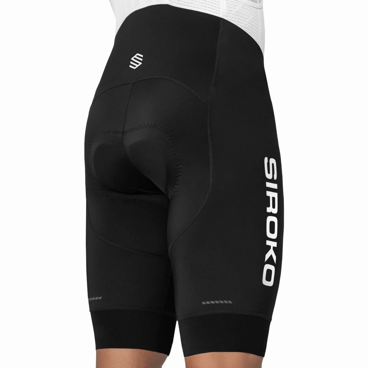 SIROKO - Culotte Ciclismo Mortirolo - XL - Negro/Blanco