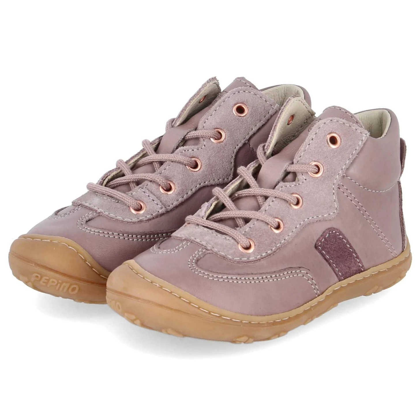PEPINO 50 1205402/310 - Zapatillas unisex para aprender a andar, piel lisa, color morado, talla 18