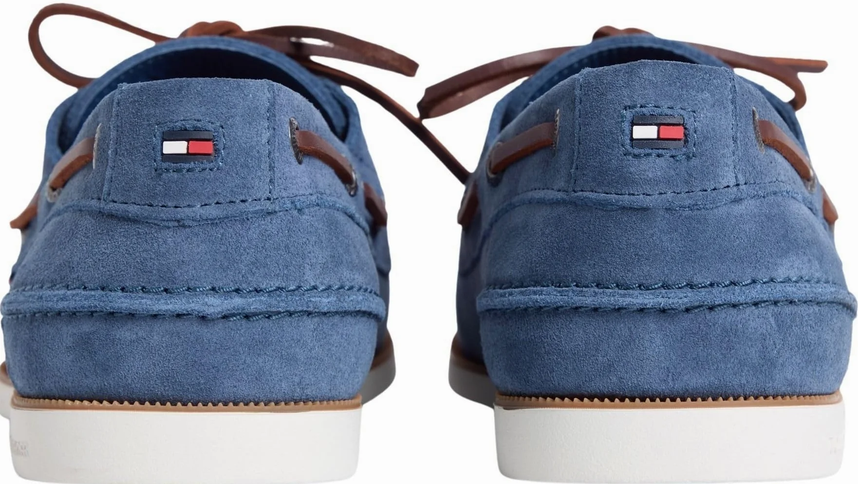 Tommy Hilfiger TH Boat Shoe Core Suede Fm0Fm05387 - Zapatos náuticos para Hombre, Color Azul (mar Egeo), 8