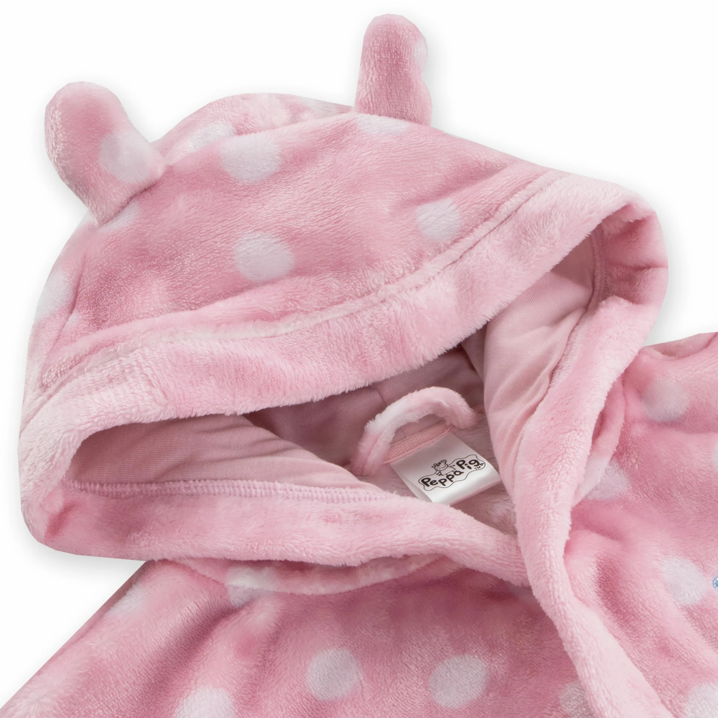 Peppa Pig Bata Polar Esponjoso Albornoz Baño Niña | Albornoz De Niña Con Capucha Y Orejas 3D | Rosa | 18-24 Meses
