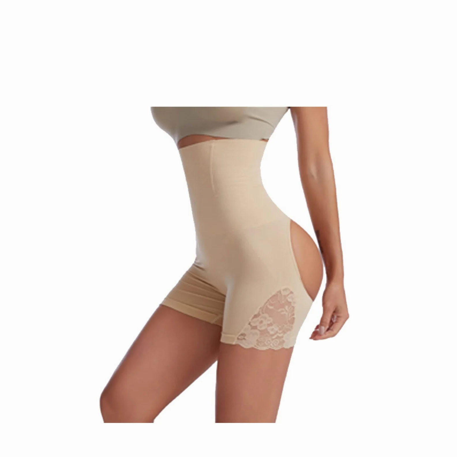 Bragas Moldeadoras de Cuerpo para Mujer, Ropa Interior Adelgazante con Control de Barriga, Levantador de glúteos, Entrenador de Cintura Alta, Ropa Moldeadora para Abdomen con Encaje