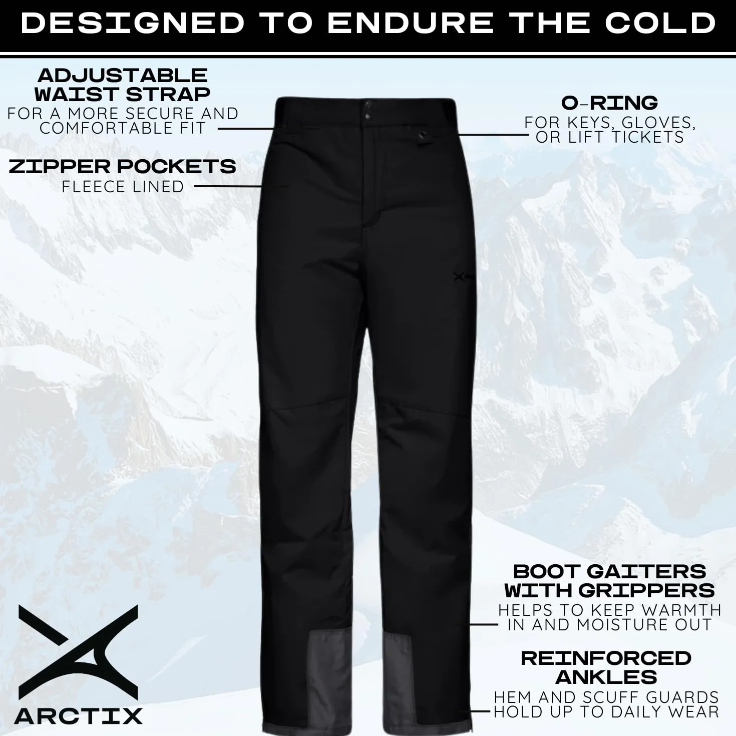 ARCTIX Essential Snow Pants Pantalones de Nieve Esenciales Hombre (Pack de 1)