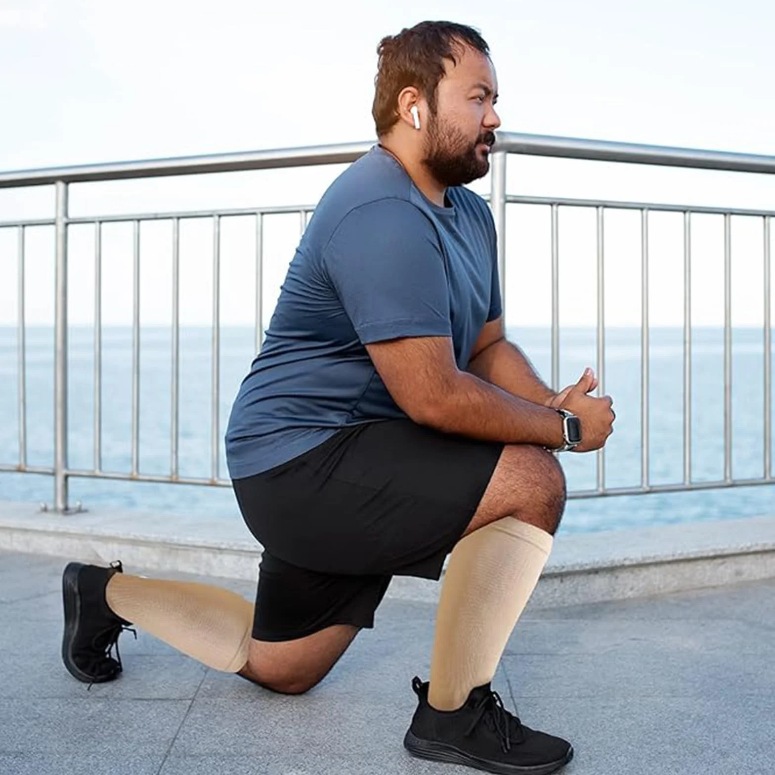 Calcetines de compresión para mujer y hombre 2 pares deportivos para correr