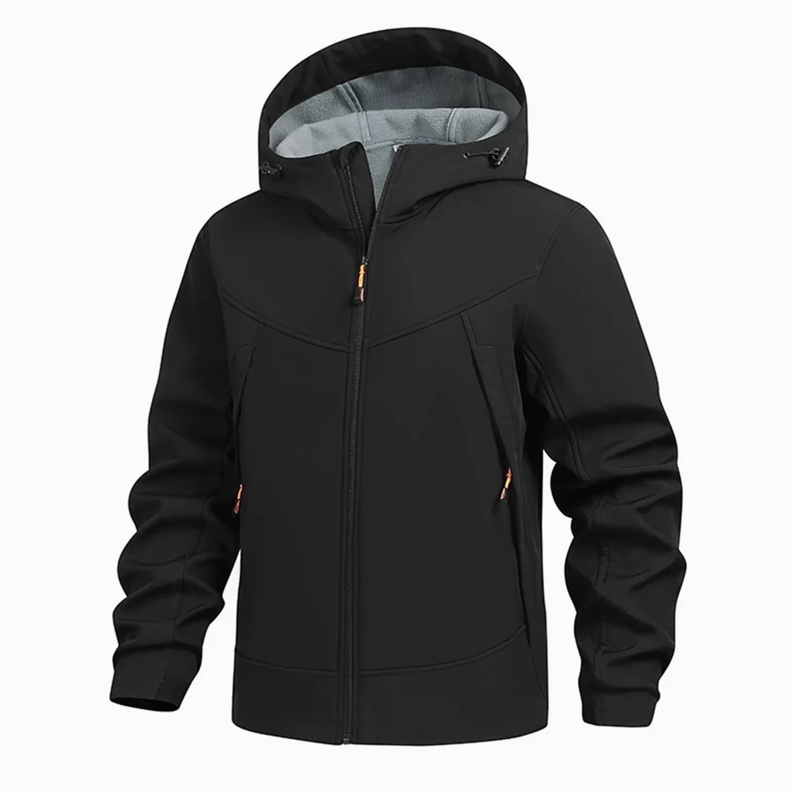 Chaqueta impermeable ligera con capucha y cremallera for hombre, ideal for exteriores, lluvia, escalada, senderismo, camping, pesca Para Hombre