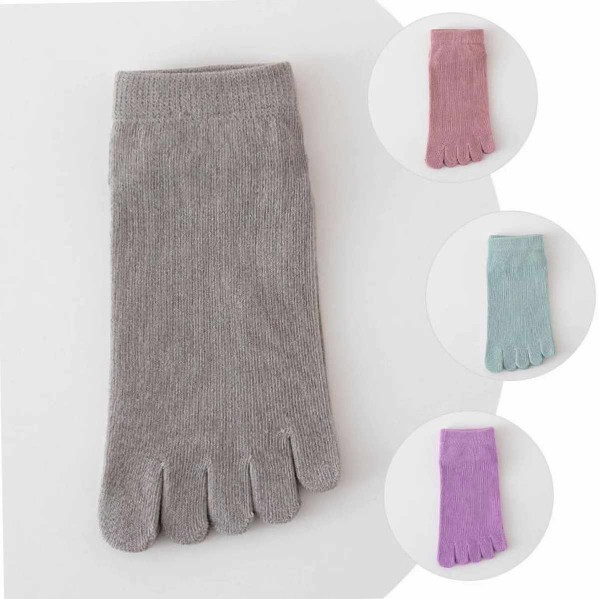 PACKOVE 3 Series Calcetines De Punta Calcetines De Mujer Cortar Mujer Invisibles De Cinco Dedos Bajo De Algodón Para Mujeres Cortos 4 Pares*3
