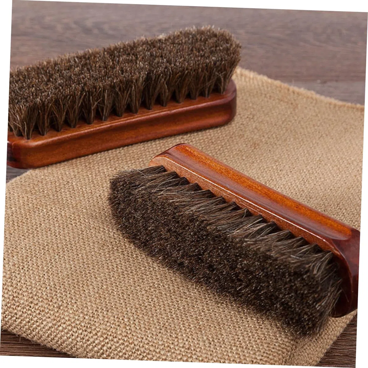 LIFKOME 3 Series Cepillo De Pelo De Caballo para Zapatos. Kit De Limpieza De Zapatos De Gamuza Betún Negro Equipo Polaco Tirador Madera Cepillo para Botas Limpiador De 2 Piezas X 3