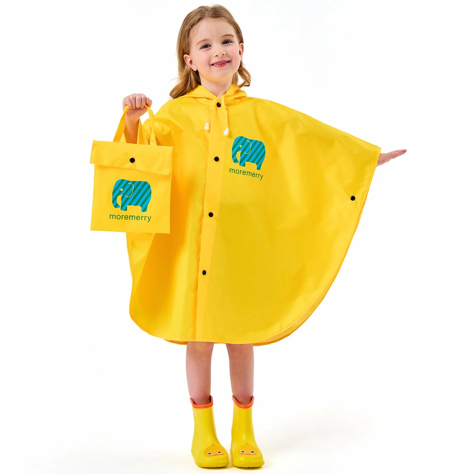 Chubasquero Niños Poncho Impermeable Capa de Lluvia Plegable Portátil con Bolsa Poncho Infantil Lluvia Chubasquero Impermeable y Transpirable