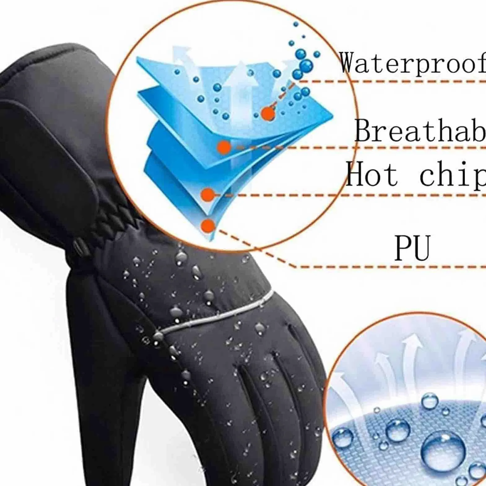SBTXHJWCGLD Guantes térmicos de Invierno Control Calentadores de Manos Pantalla táctil Guantes térmicos para Esquiar Ciclismo Montar Caza Pesca