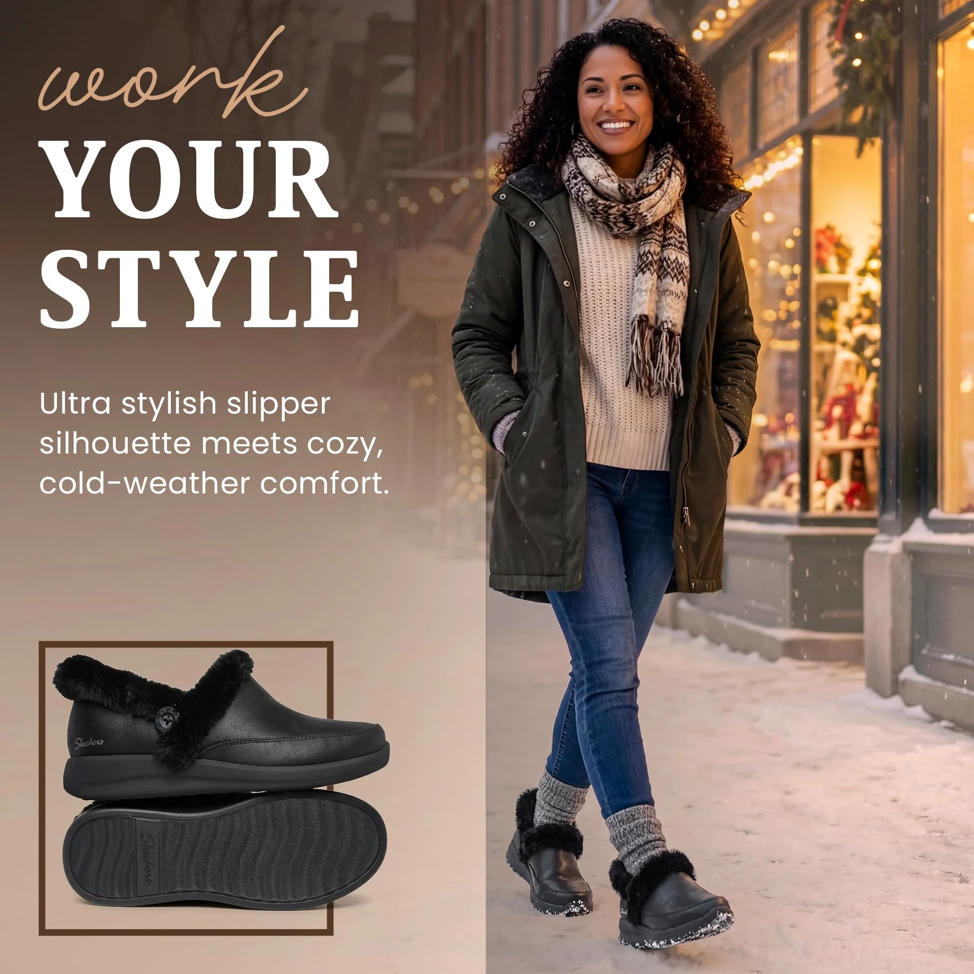 Skechers Mujer Cozy Escape Slip-In ENTRENADOR