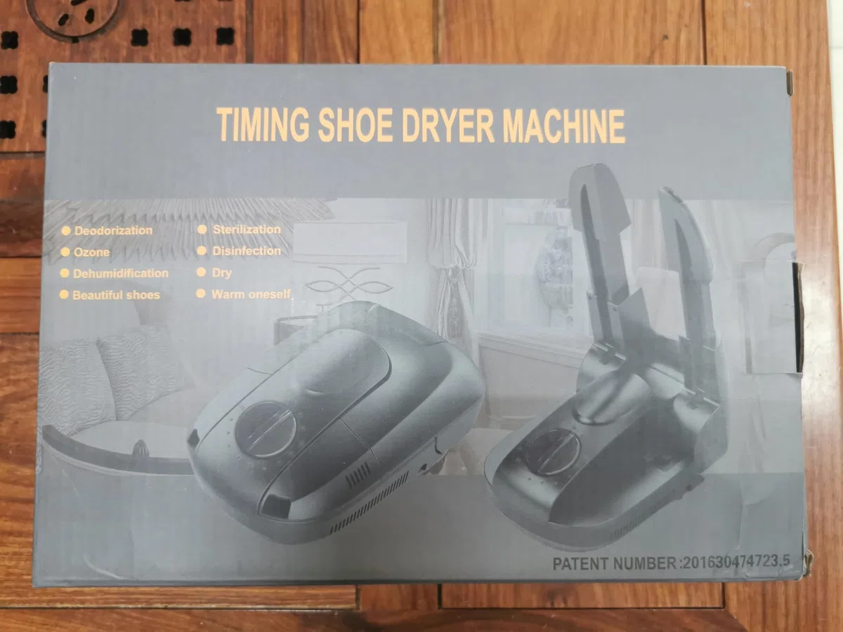 Secador eléctrico de zapatos y desodorante de ozono | Esterilizador secador de zapatos y botas con controles digitales y función de temporizador (modelo G-S6629B) (negro)
