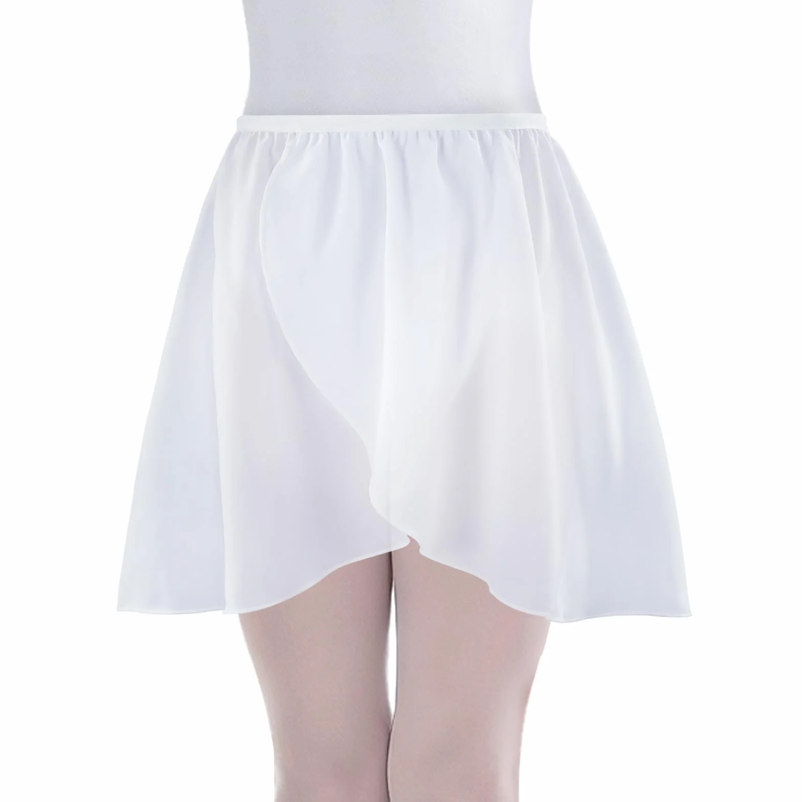 Falda de Danza Ballet para Niña, Falda Corta Gasa de Baile, Faldas Cruzada de Ballet con Cintura Elástica