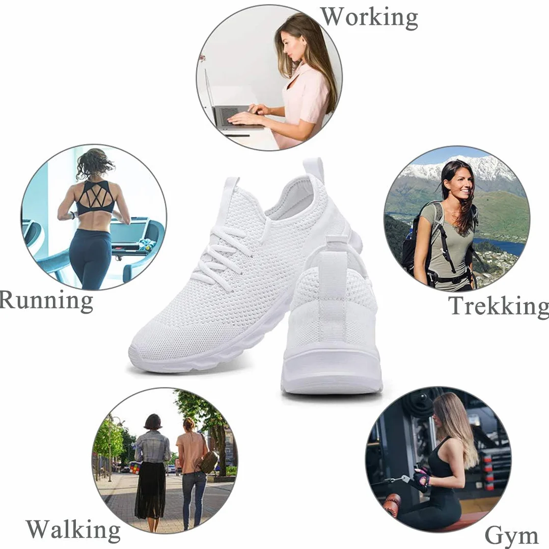 Zapatillas Deportivas Running Mujer Asfalto Transpirables Cordones Sneakers