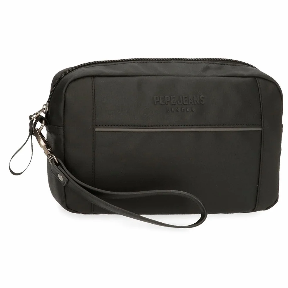 Pepe Jeans Dortmund Bolso de Mano Gris 24,5x15x6 cms Algodón, Poliéster y PU. 2,21L by Joumma Bags