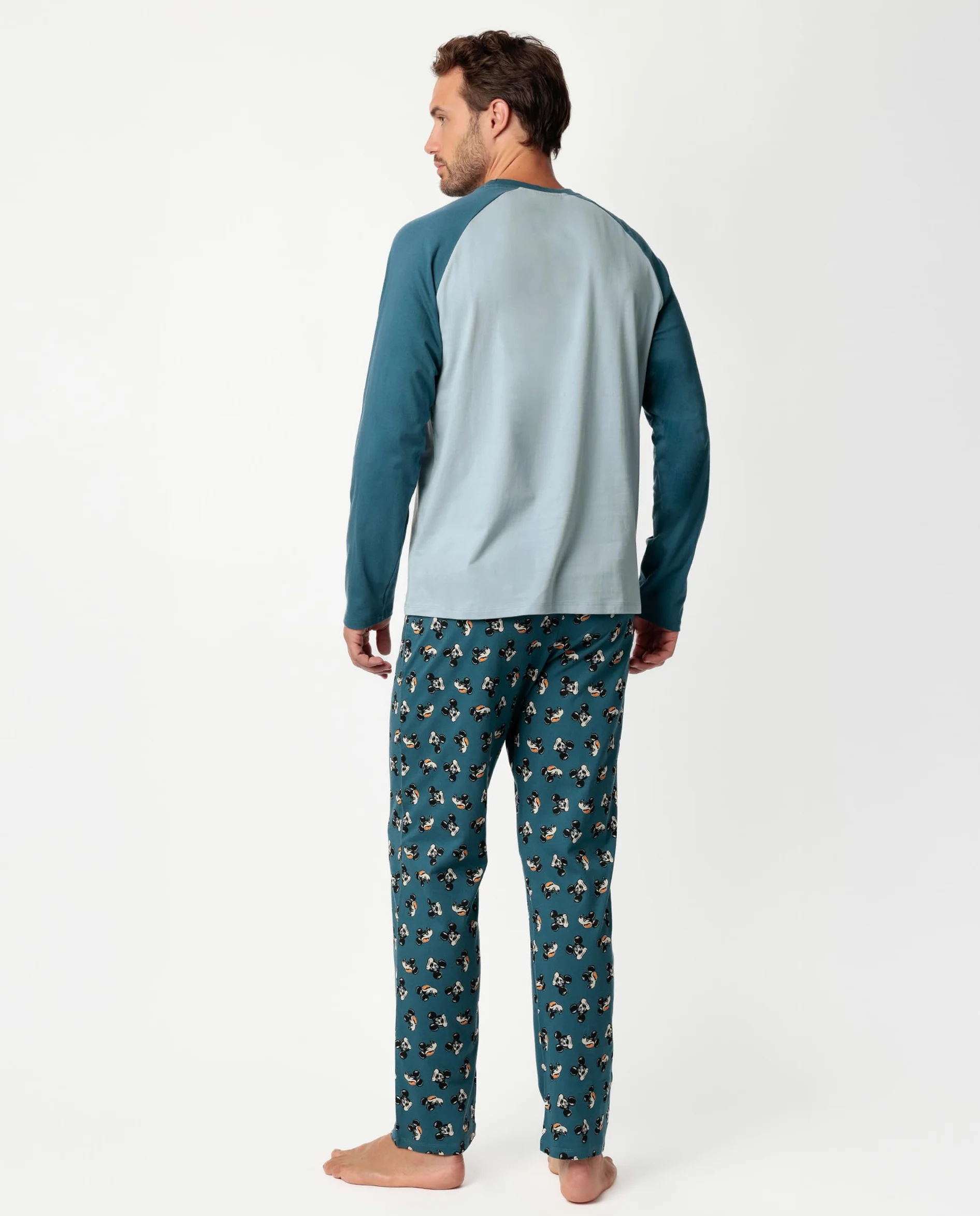 Disney Pijama Manga Larga Lost Mickey para Hombre
