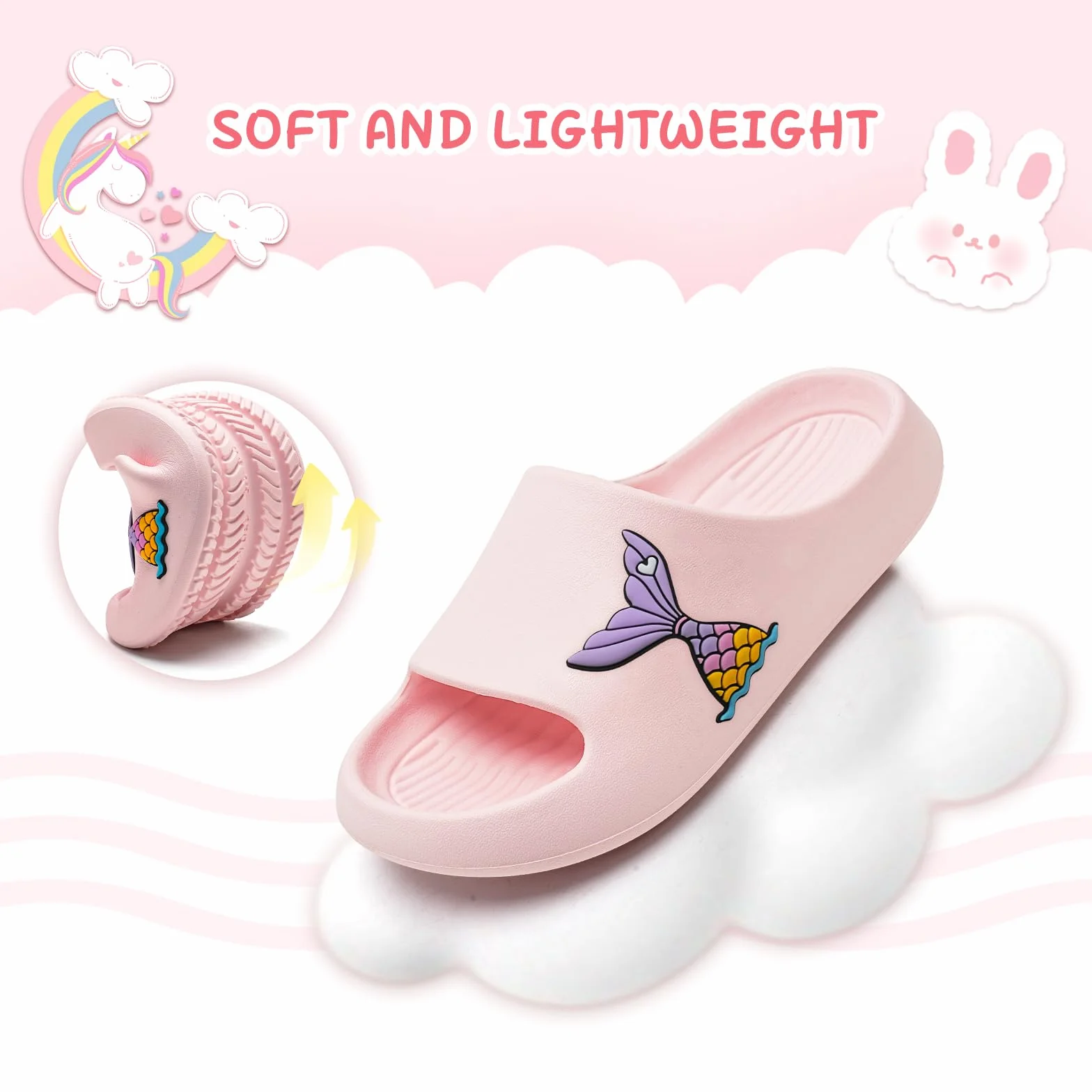 WateLves Chanclas Niña Niño Playa Piscina Pantuflas Antideslizante Sandalias