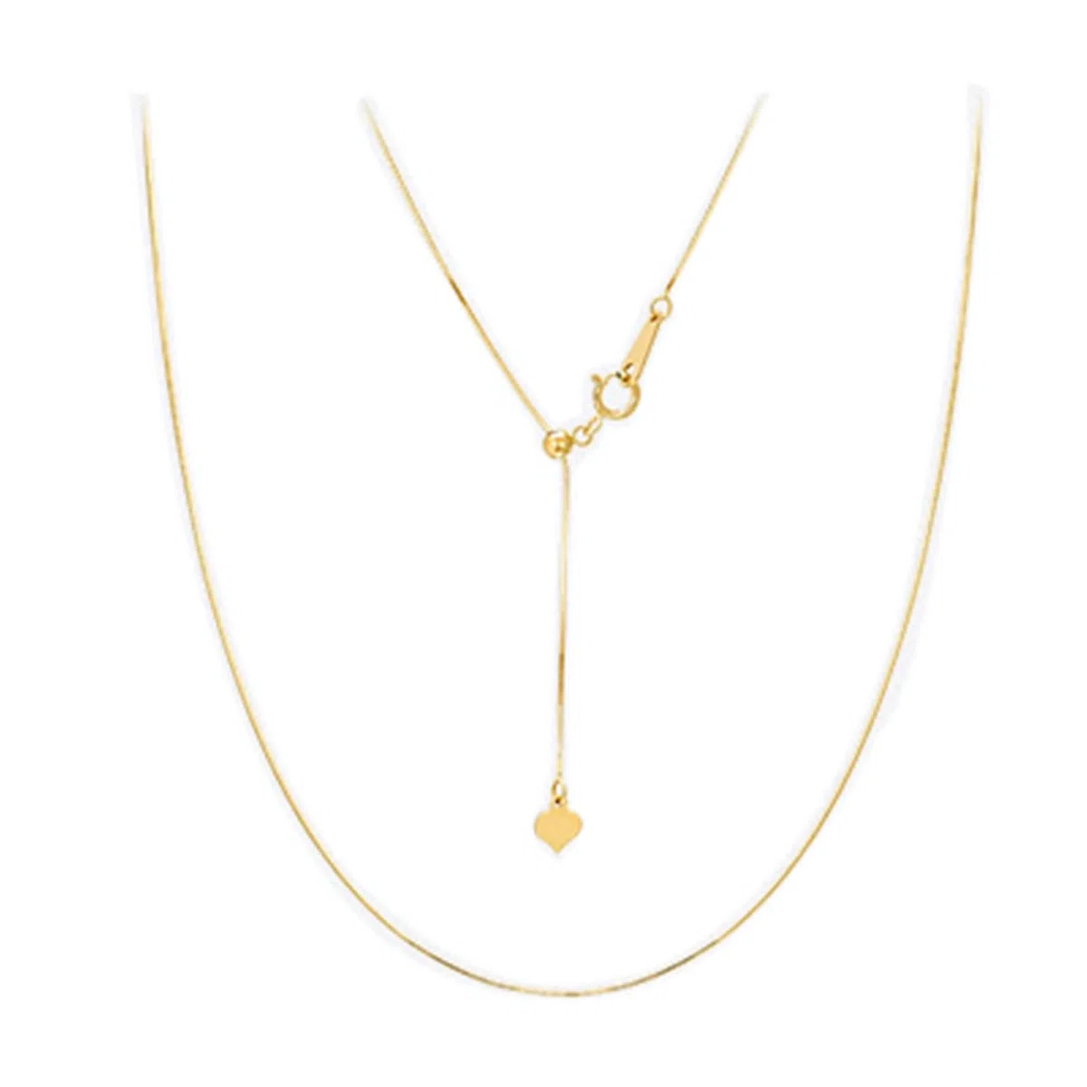 Collares de oro para mujer, cadena de serpiente de oro amarillo simple, cadena amarilla de 14 quilates para ella