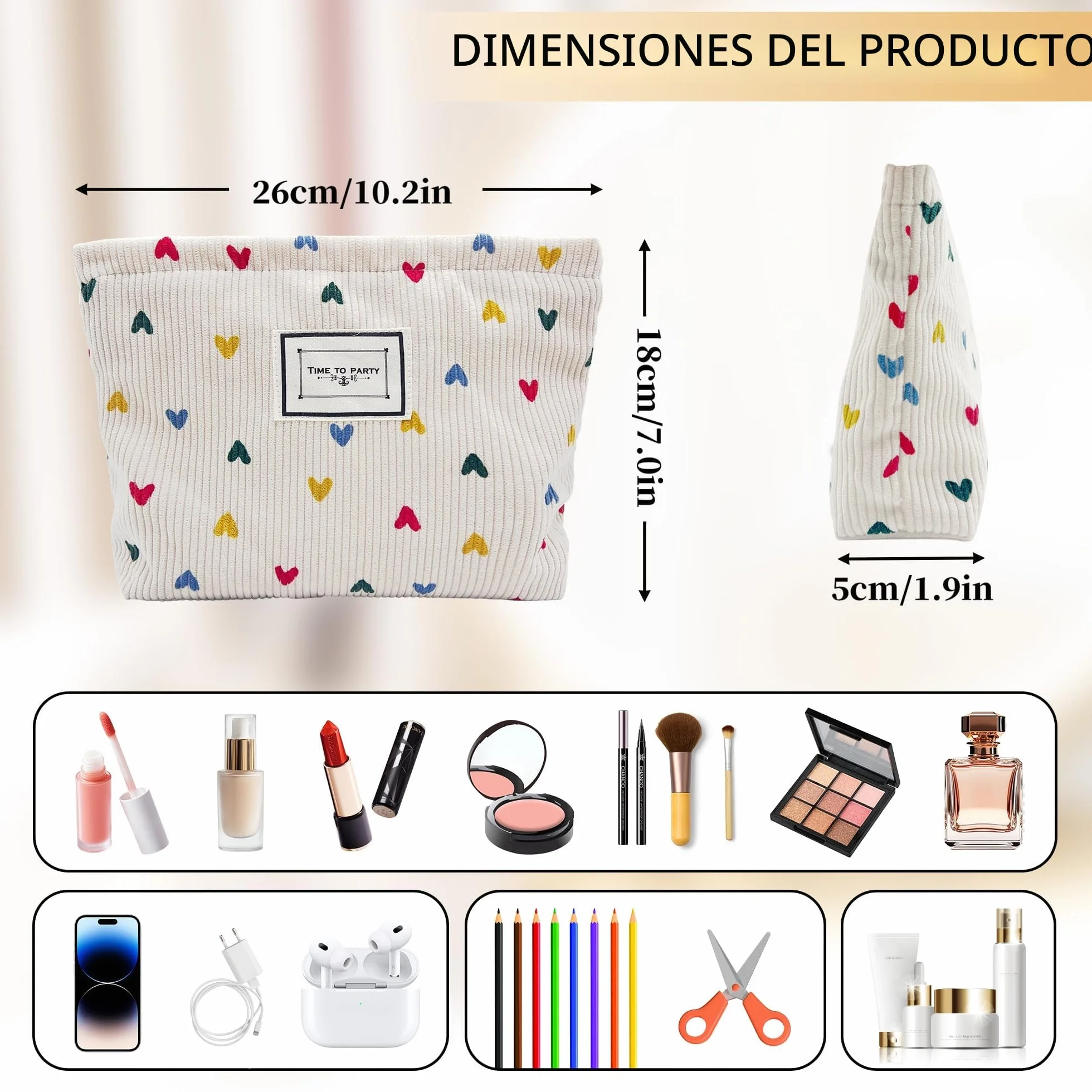 Neceser Mujer，Neceser Maquillaje，pequeño，Viaje Mujer，Bolsa Maquillaje，Makeup Bag