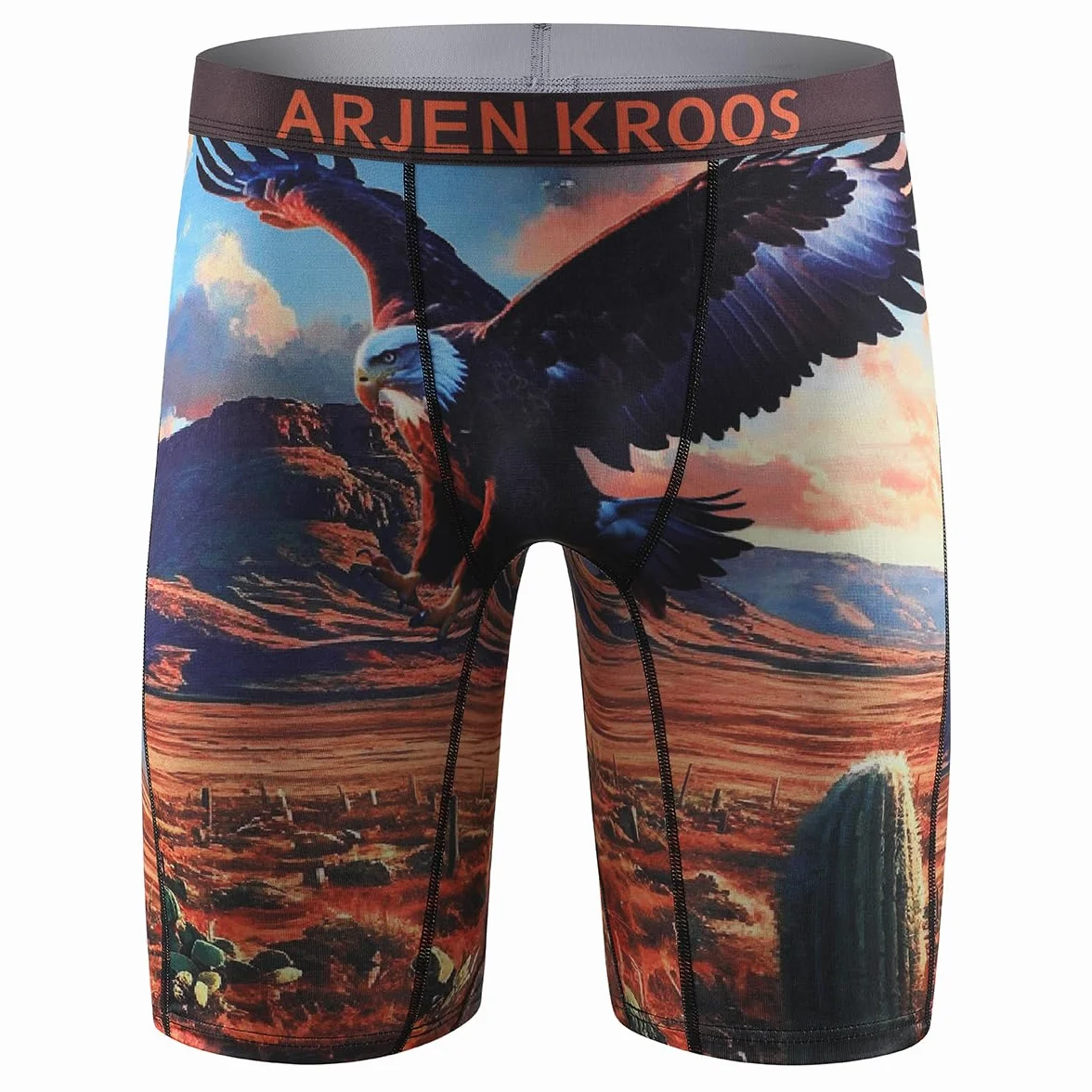 Arjen Kroos Calzoncillos Hombre Boxer Largos de Milk Silk Ropa Interior Deportivos Sin Etiquetas Anti-Rozaduras