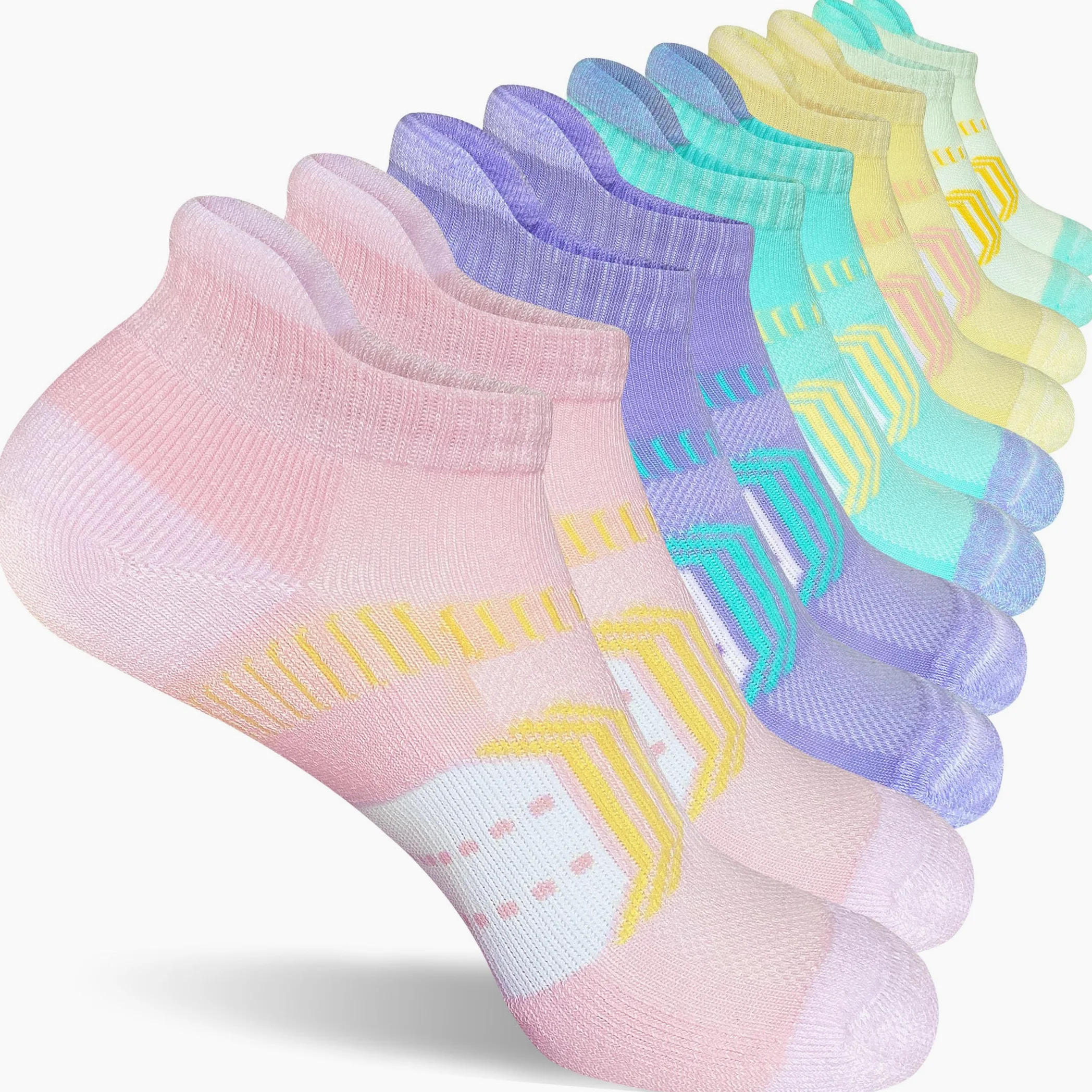 suaskk Calcetines deportivos acolchados para mujer, antiampollas, cómodos, para correr, 5 pares
