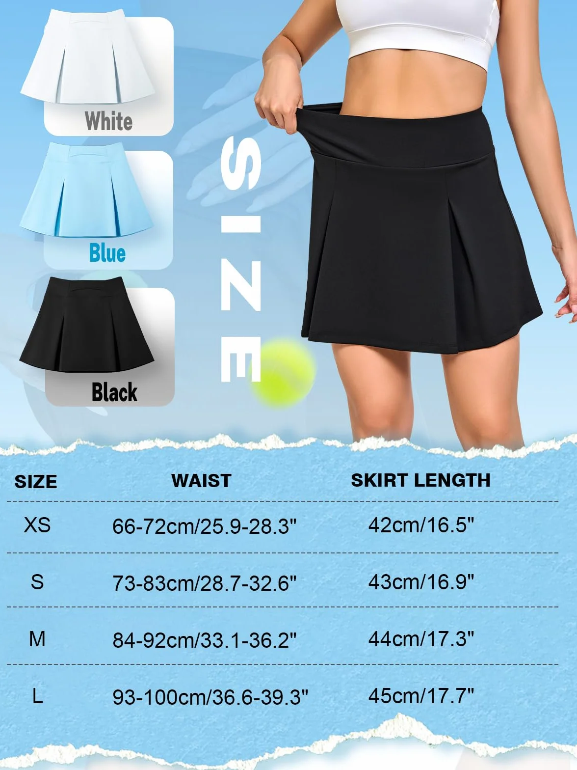 Falda Tenis Mujer con Bolsillo Falda Pantalón Cintura Elástica Deportiva Entrenamiento