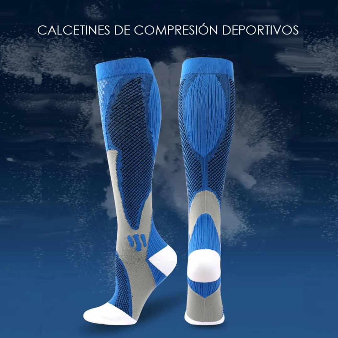 Calcetines de Compresión Mujer y Hombre Altos para Running Ciclismo