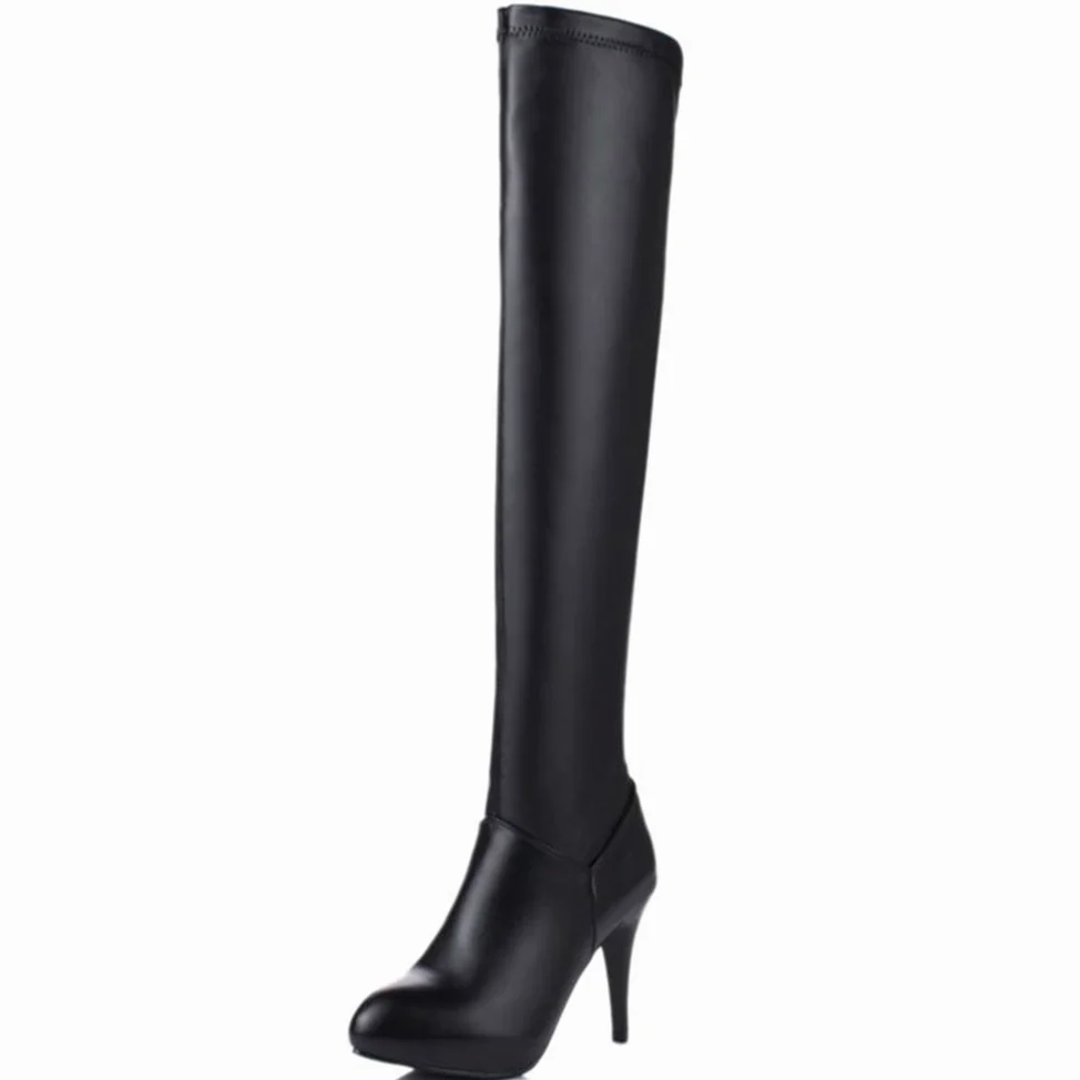 Onewus Botas de tacón alto hasta la rodilla de mujer Botas de caña larga