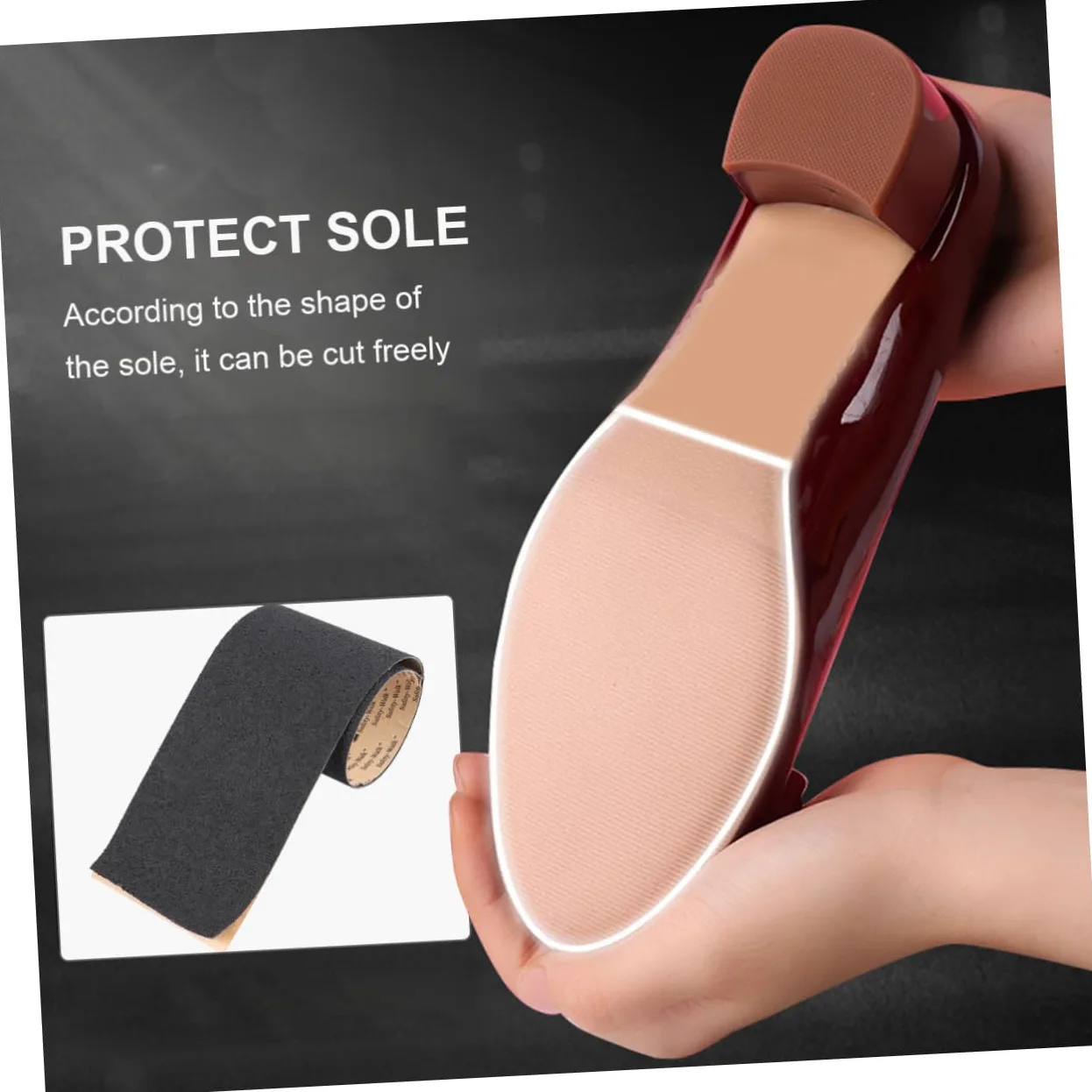 Ipetboom 3piezas Calcomanías Antideslizantes Para Zapatos Stickers De Para Altos y Botas Resistencia Al Desgaste Fácil Aplicación y Reducción De Ruido Negro