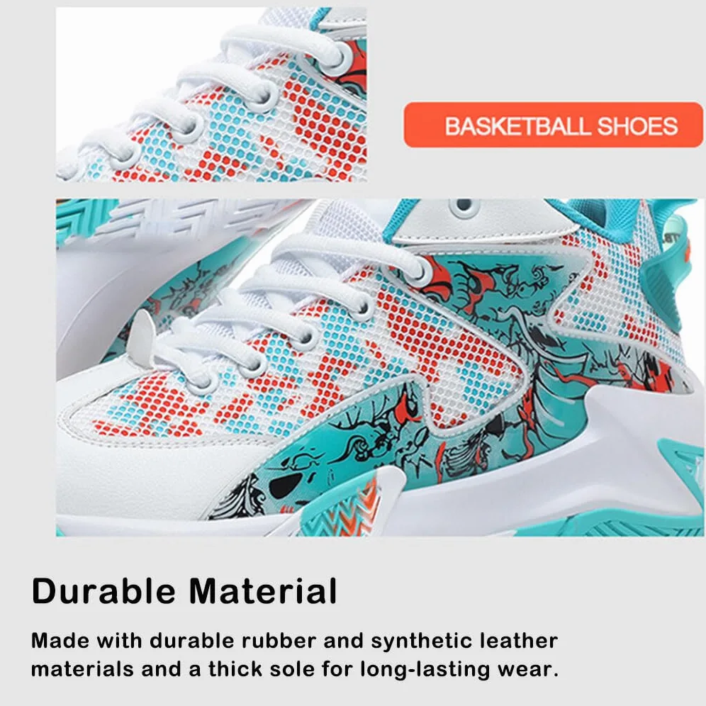 Zapatos de baloncesto para hombre Zapatillas transpirables Entrenamiento Atlético Antideslizante Pareja Deporte profesional Correr