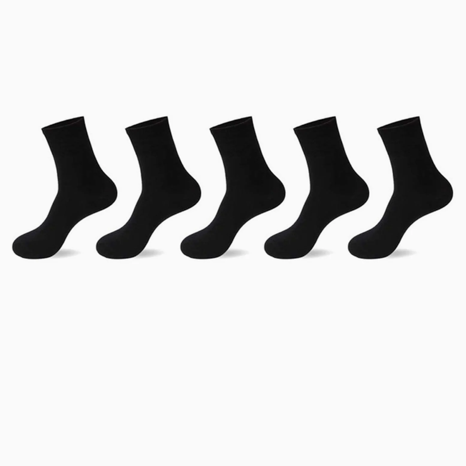 ZZSRJ 5 Pares/Lote Calcetines de algodón for Hombres Casual Business Verano Thin Black Socks Medias (Color : 5 Black, tamaño : EU39-45 US6.5-11)