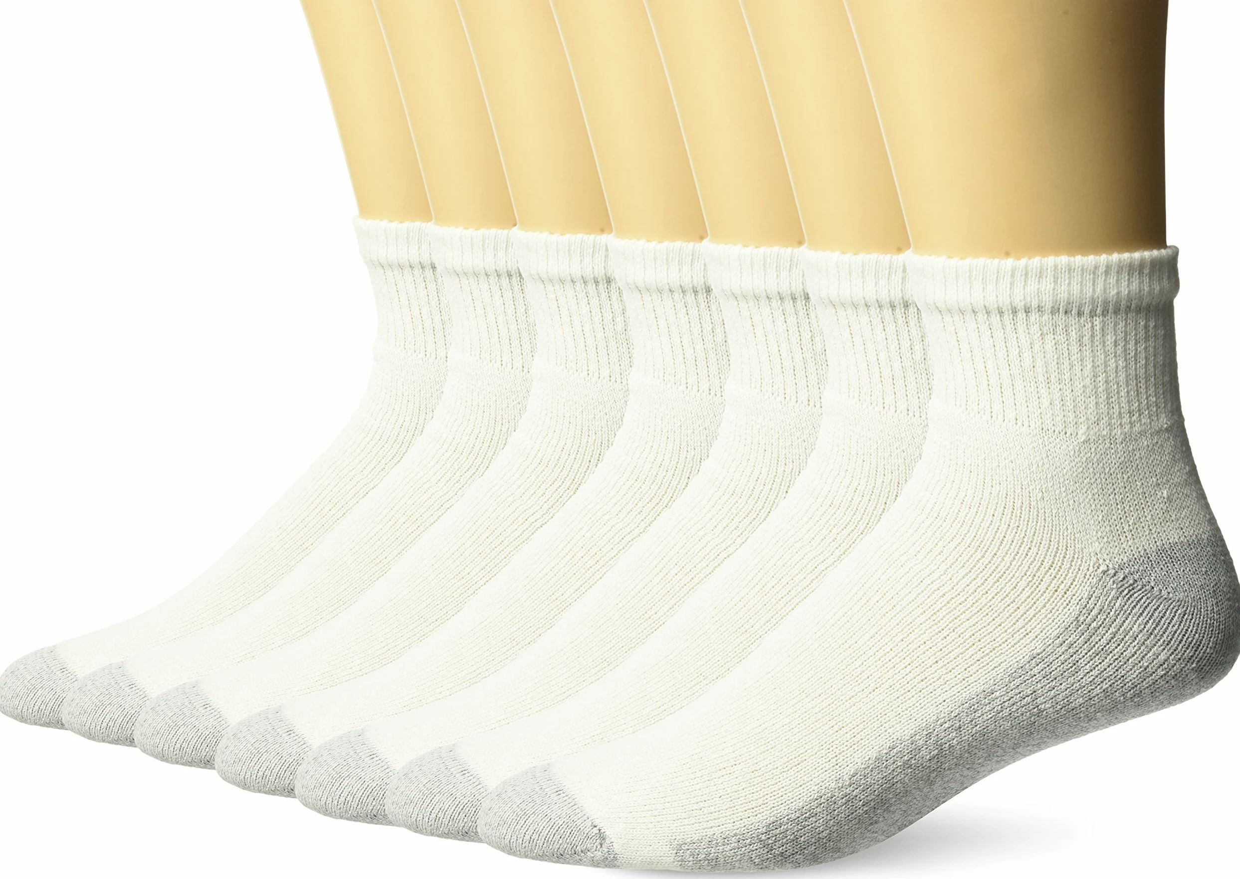 Hanes Men's Ankle Socks 7-Pack (Includes 1 Free Bonus Pair), White, Sock Size:10-13 / Shoe Size: 6-12
