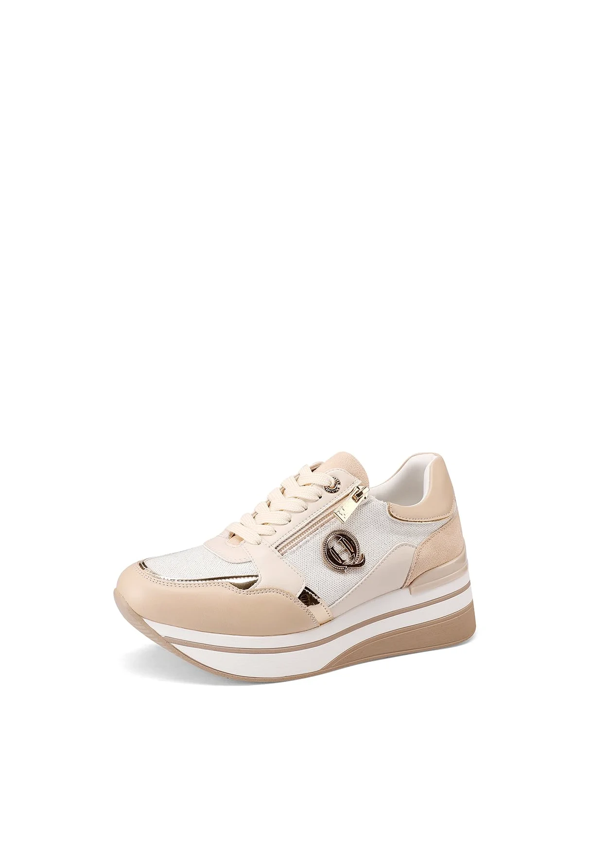 QUEEN HELENA Zapatillas con Cuña Zapatillas de Deporte Altas Casual Mujer X32-15