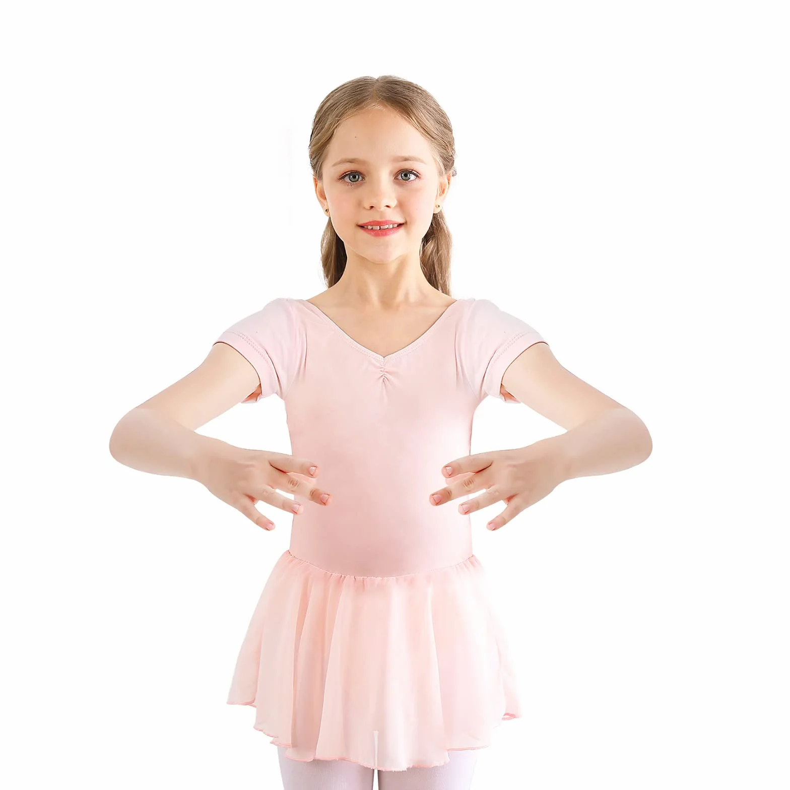 Bezioner Vestido de Ballet Maillot de Danza Manga Larga Gimnasia Leotardo Algodón Body Clásico para Niña