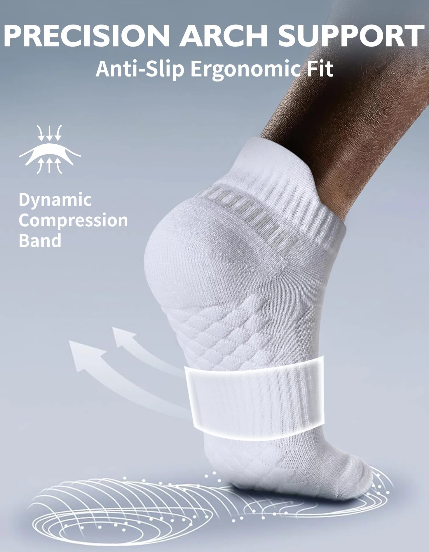 CLOSEMATE Calcetines Deporte Hombre Tobilleros Acolchados Transpirables Antiampollas Suaves Cortos Para Running Deportivos 6 Pares
