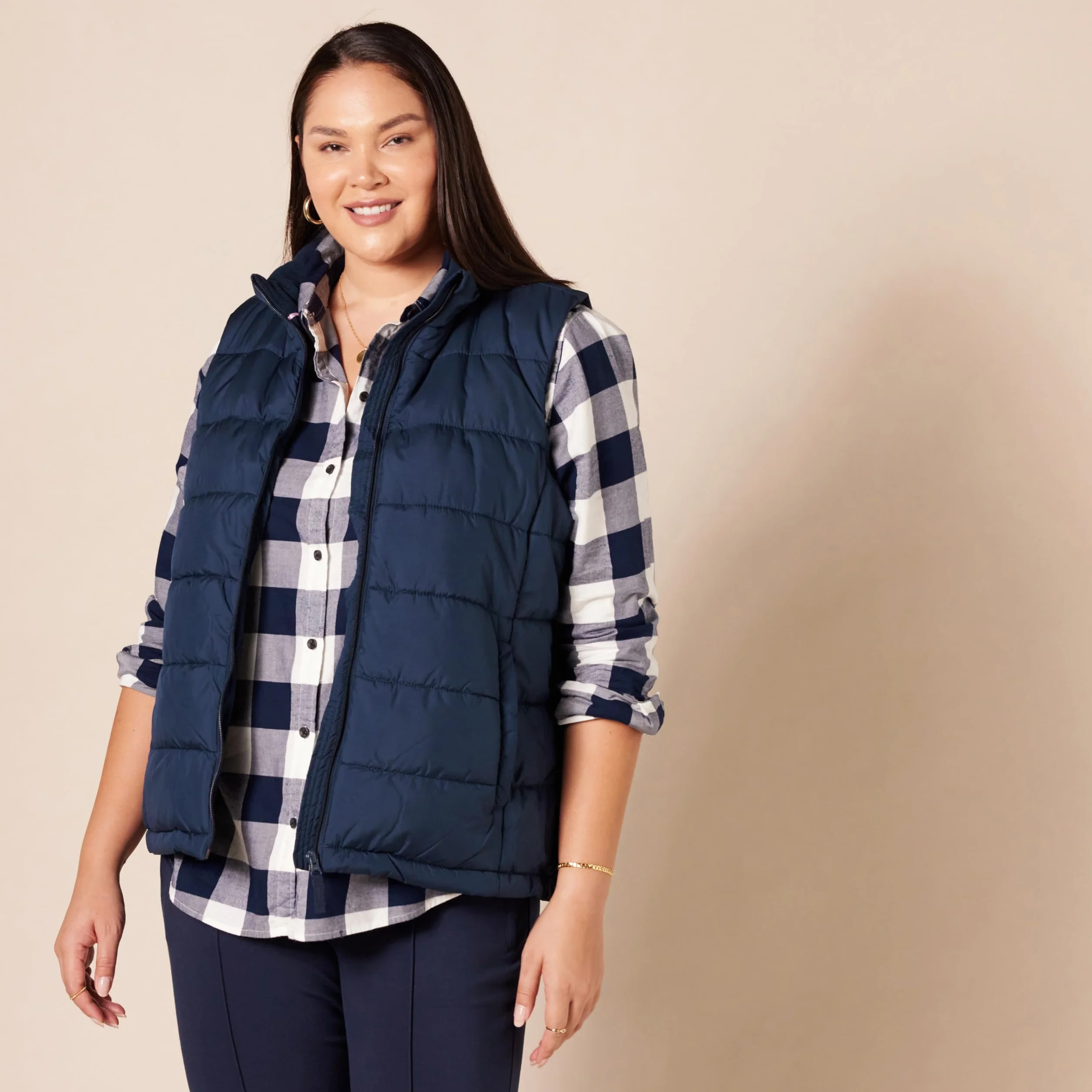 Amazon Essentials Mujer Chaleco Acolchado Cremallera Peso Medio