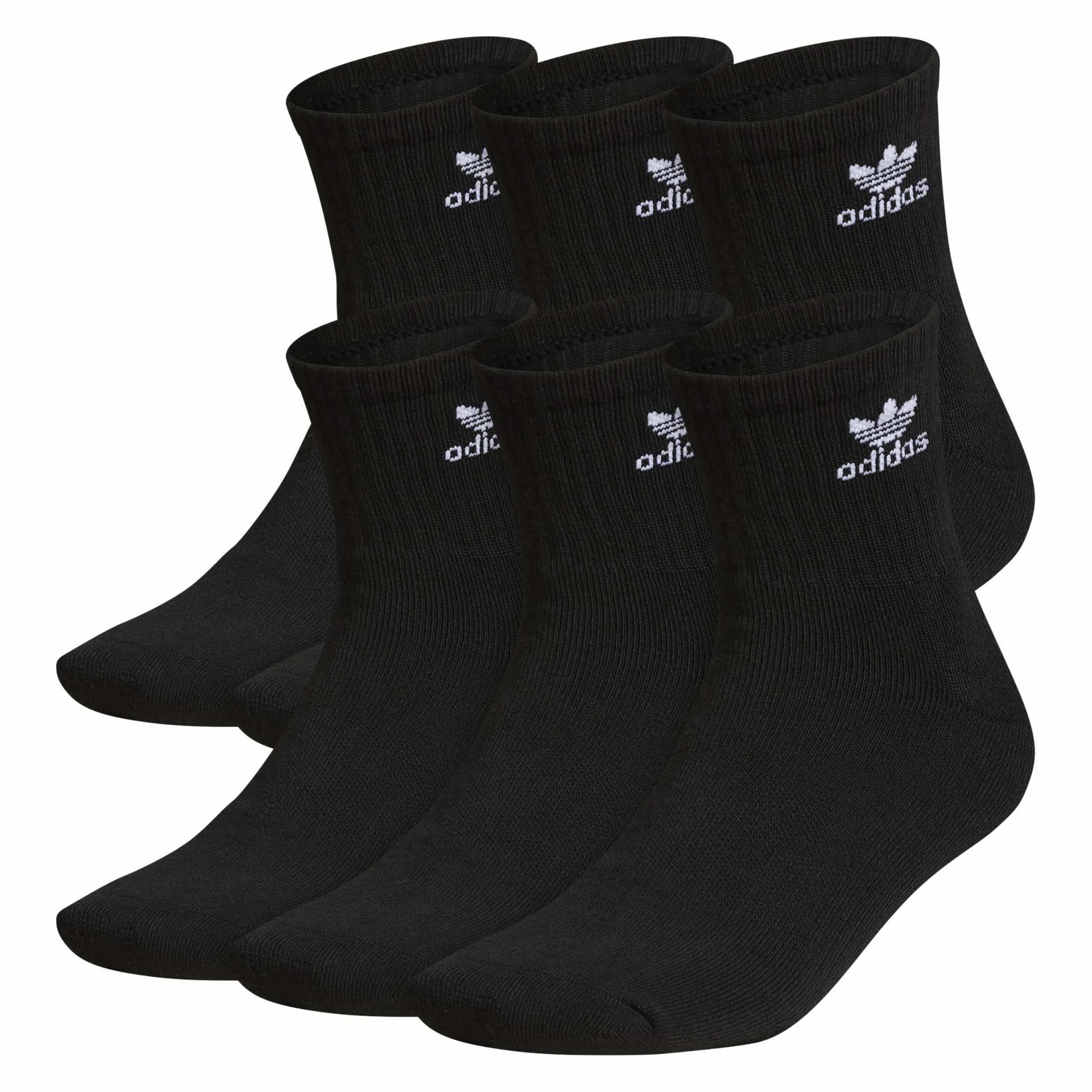 adidas Unisex Originals Trefoil Paquete de 6 Cuartos Calcetín de cuarto Hombre (Pack de 6)