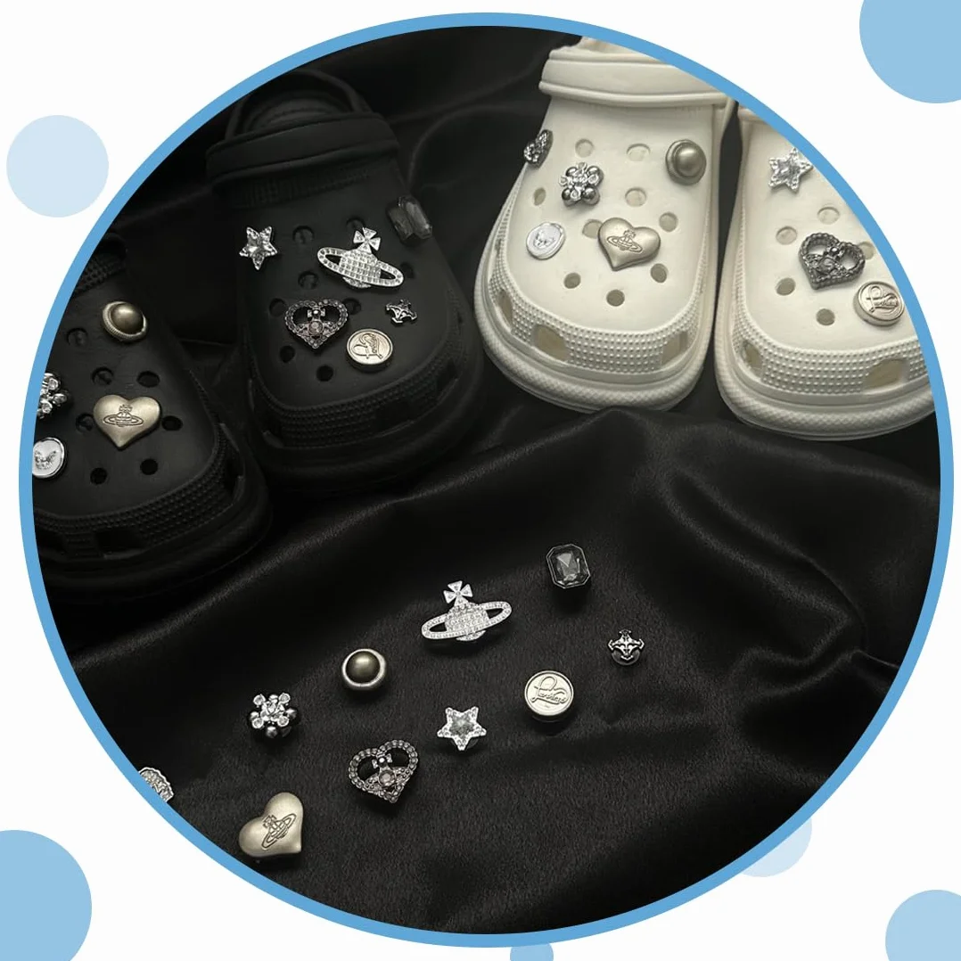 CATOR 11 Piezas Adornos de Zapatos, PVC, Floral, Unisex, Trendy, Sin Piedras, Compatibles con Zapatos y Pulseras de Niñas, Regalos de Fiesta
