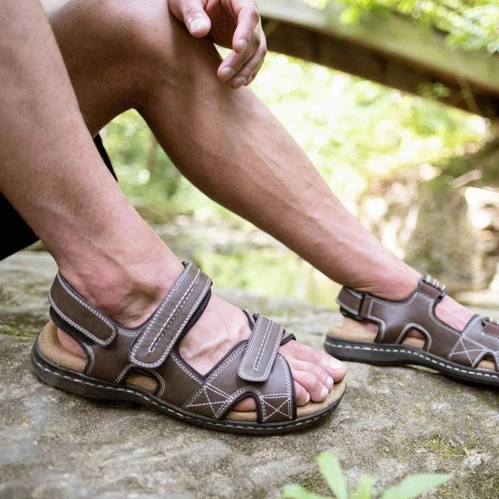 Dockers Sandalia Deportiva con Velcro para Hombre