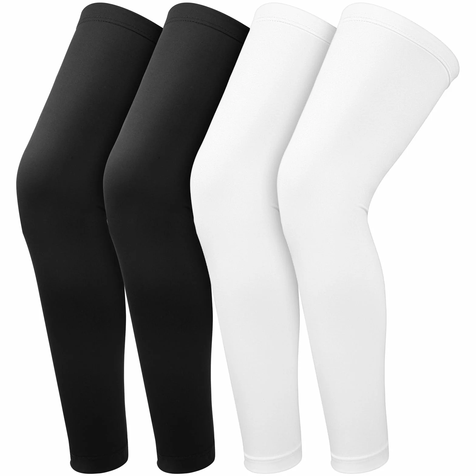 2 pares de calentadores de piernas para hombre, manga de compresión para hombre, protección solar larga, mangas de brazo, mangas de pierna para mujer, ciclismo, rodilleras, bicicleta para hombres y