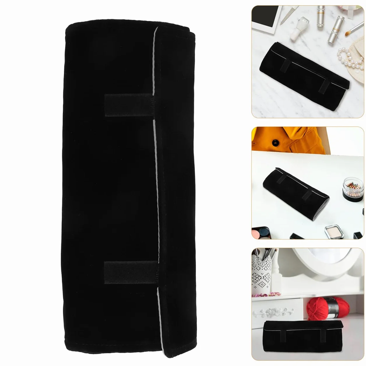 Alipis Bolsa De Rollo De Joyería Multifunción Ligera Para Viaje Organizador Plegable De Anillos Pendientes Y Collares Con Material Suave Y Protección Segura 21.65X11.41X0.39In