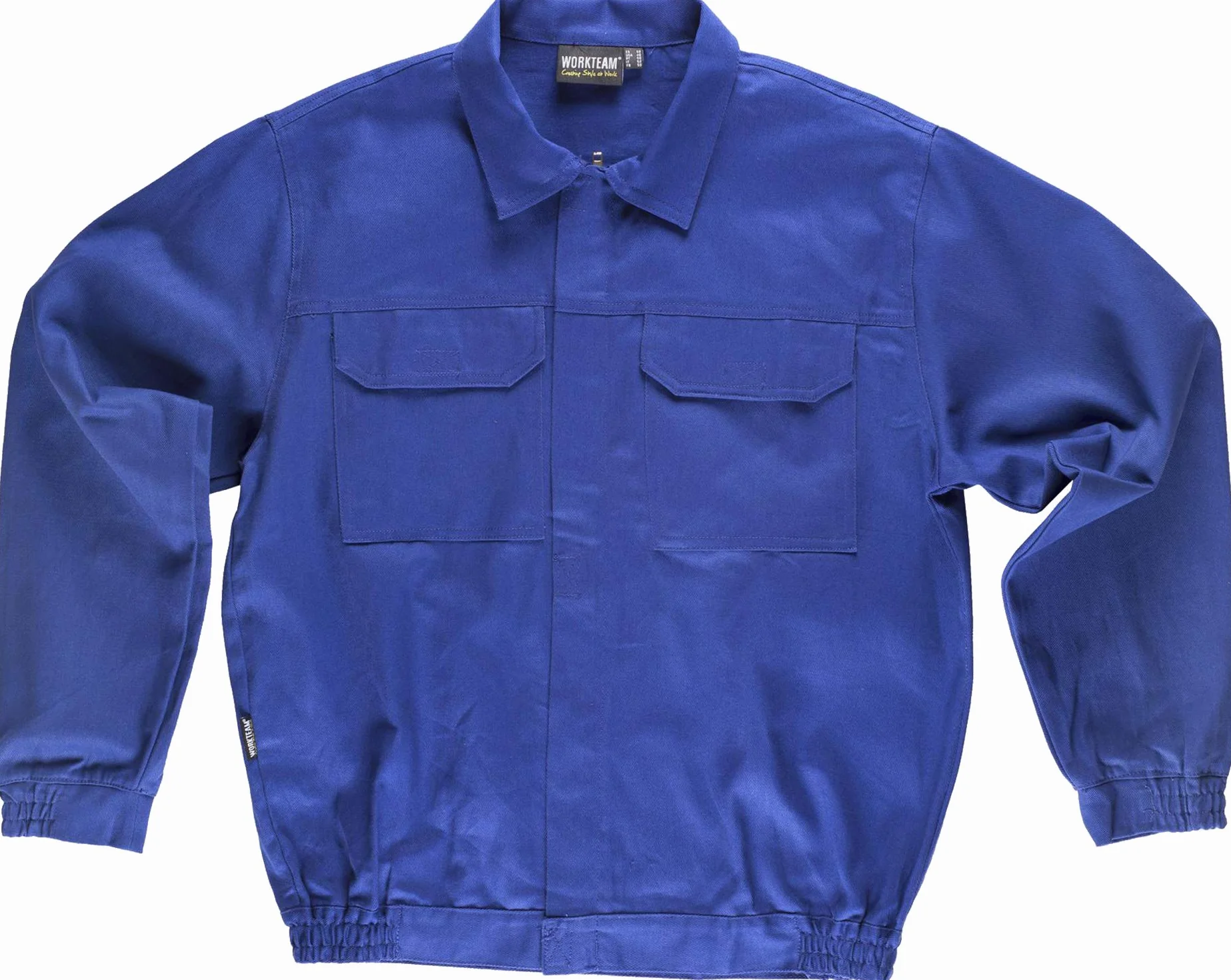 Work Team Cazadora con Cremallera de Metal Oculta y 2 Bolsos de Pecho con tapetas. 100% Algodón. Hombre